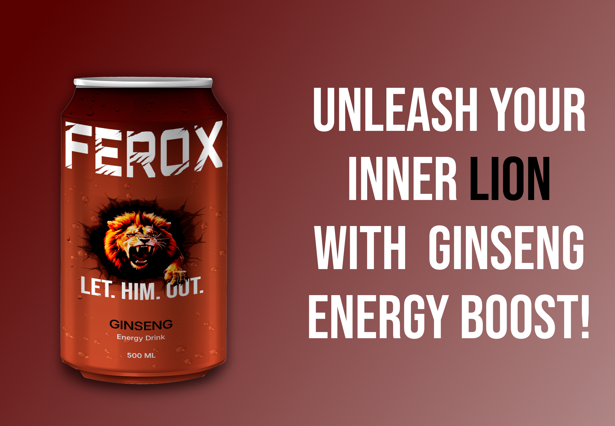 Ferox Energy Drink Label Desing and Mockup. branding design energy drink graphic design illustration label label design label designing logo mockup mockups packaging product design typography