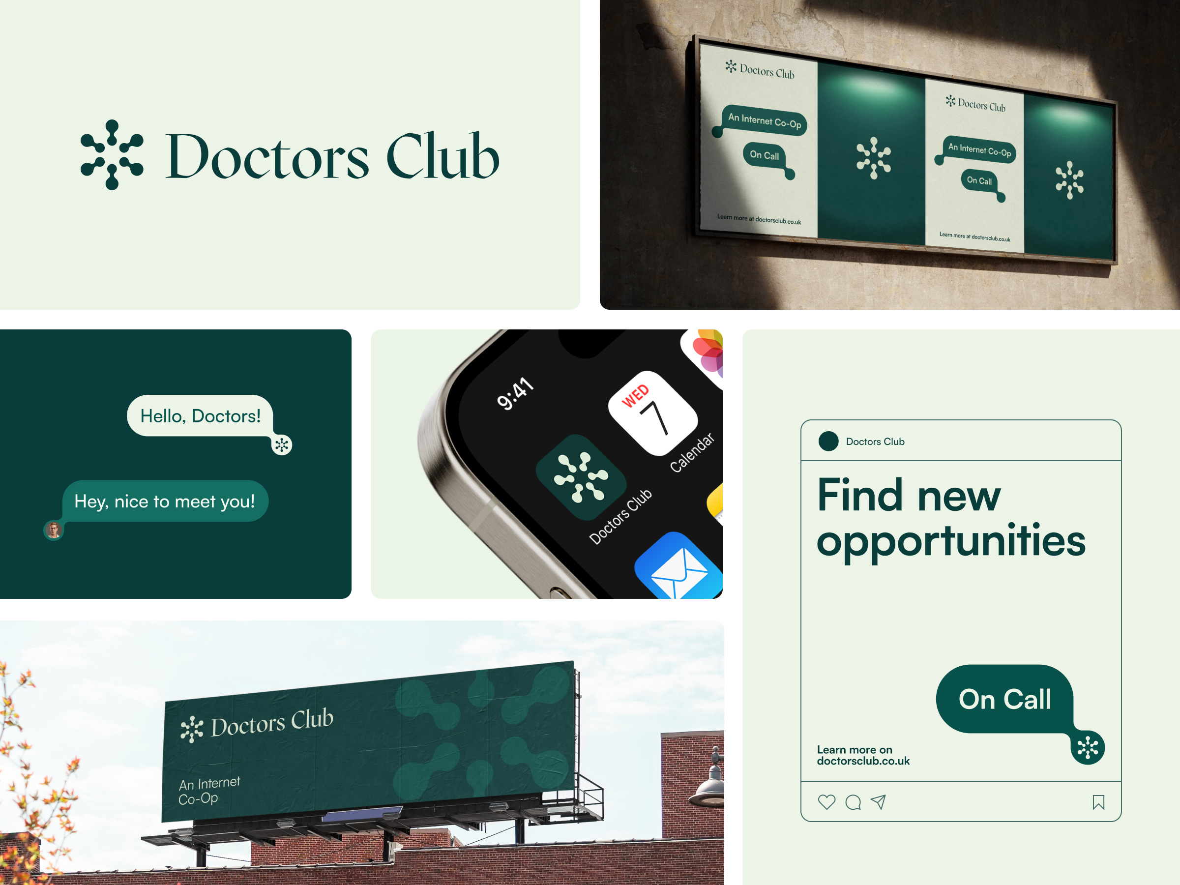 Doctors Club - Brand Identity billboard branding club doctor doctors identity mark minimal poster symbol
