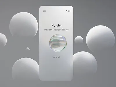 AX listening UI 3d ai animation ai look ai orb animation ax blender design inspiration liquid animation liquid glass animation marble product design ui water droplet