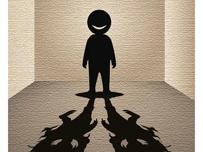 The Smile That Casts the Wrong Shadow abstract horror creepy art creepy smile dark fantasy dark illustration eerie artwork eerie room faceless character fear illustration horror concept art horror illustration liminal space horror minimalist horror nightmare art psychological horror shadow figure silent horror spooky artwork surreal horror unsettling image