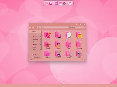 Valentine SkinPack for Windows 11 and 10 graphic design skin skinpack theme ui