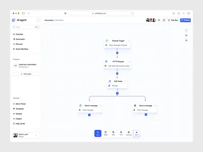 AI Automation Workflow Dashboard ai ai automation ai automation dashboard automation automation workflow company dashboard design diagram flow flowchart manufacture minimal modern ui ui design ux design website workflow workflow automation