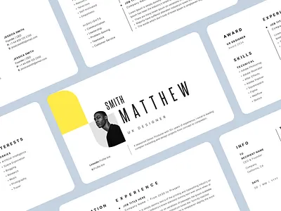 Resume branding clean cover letter cv design cv template design gradient job minimal modern resume ui