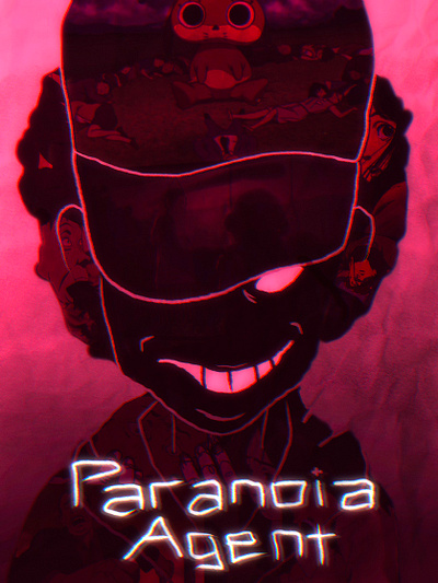 PARANOIA AGENT album art album artwork album cover anime dark design graphic design illustration paranoia agent poster poster design procreate trippy