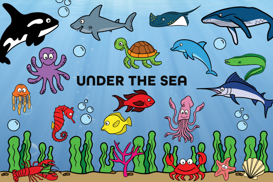 OCEAN CLIPART animales animals clip art mar ocean oceano sea animals under the sea vector