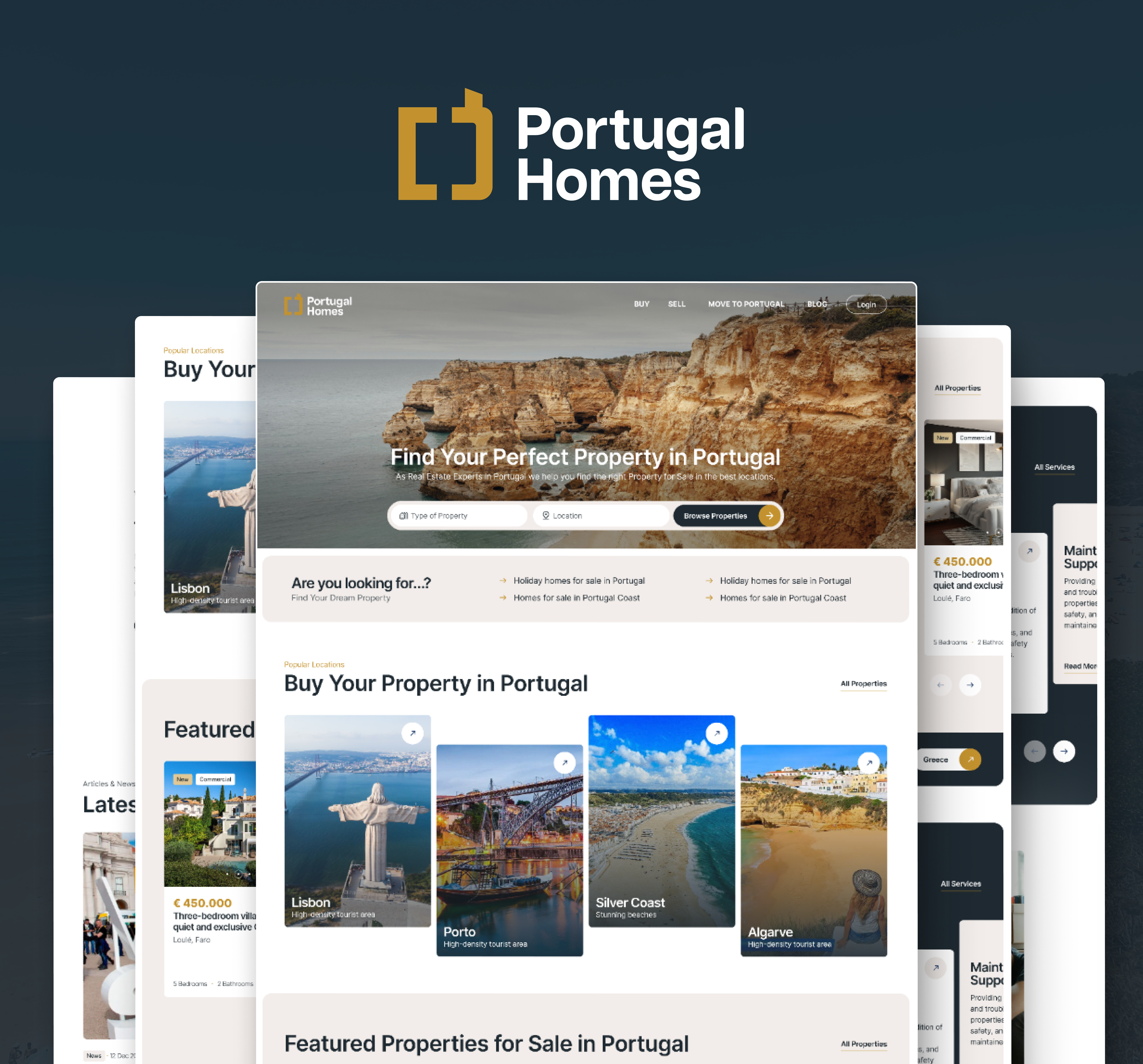 Portugal Homes - Strategic Restructuring and Scalable Platform design real estate ui ux web design webdevelopment