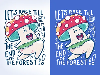 Cartoon Mushroom Character Illustration cartoon cartoon character character design colorful illustration cute illustration doodle style fun art hand drawn illustration lettering mascot mushroom illustration playful illustration typography illustration whimsical art