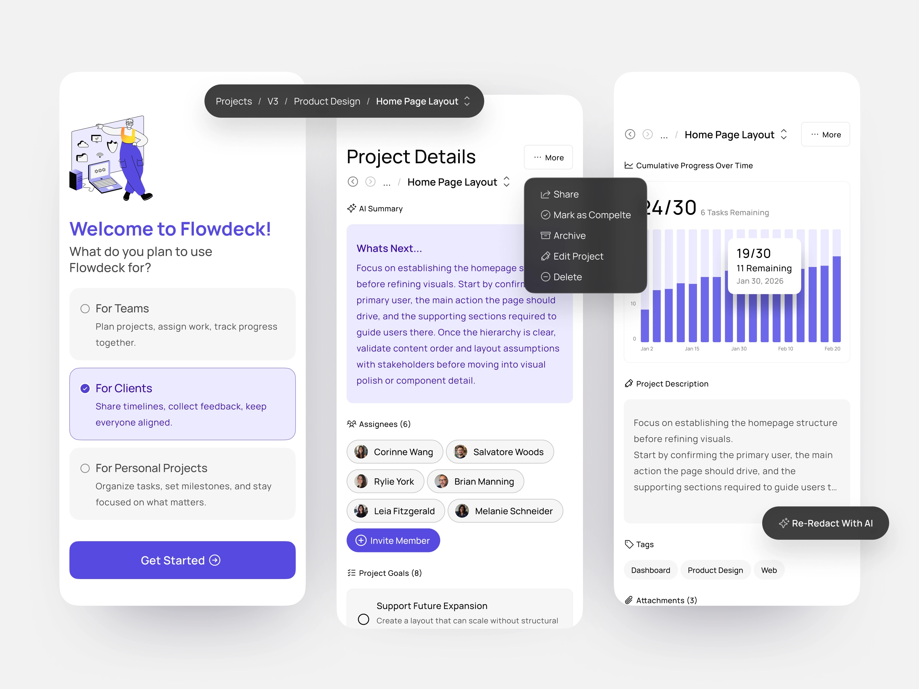 Project Management SaaS Mobile App