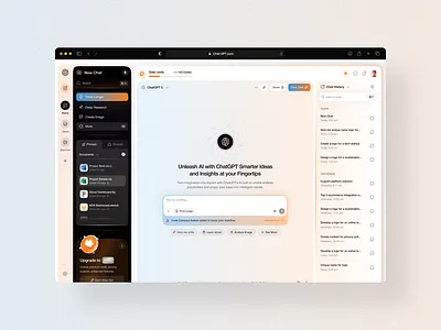AI Chat Platform – SaaS Dashboard UI Design adminpanel aiinterface chatapp dashboardui minimalui productdesign saasdesign uiux uxdesign webappdesign