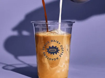 Space Daisy Coffee Roasters brand branding coffee design lockup logo packaging product