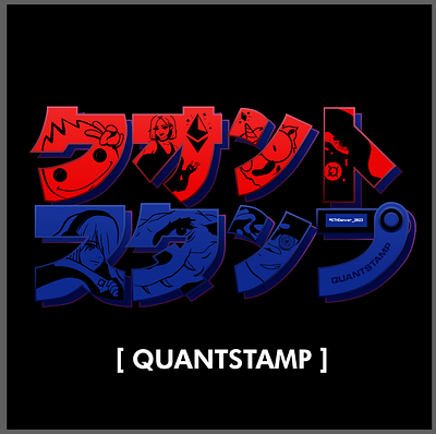 QUANTSTAMP adobe illustrator album art album artwork album cover anime apparel design branding cryptocurrency design graphic design hiragana illustration katakana procreate typography