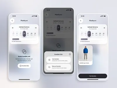 Weekly Outfit Planner clothing app design graphic design mobile app outfit planner planner product design ui ux wardrobe app wdrobe weekly planner
