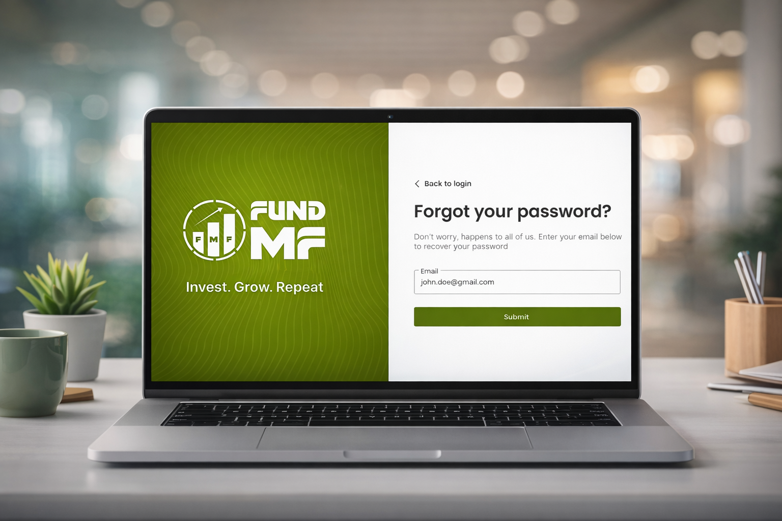 Fund MF – Secure Login System UI Design | Figma fintech login ui design login ui design login ui design for web modern login ui design secure login ui design web app login ui design