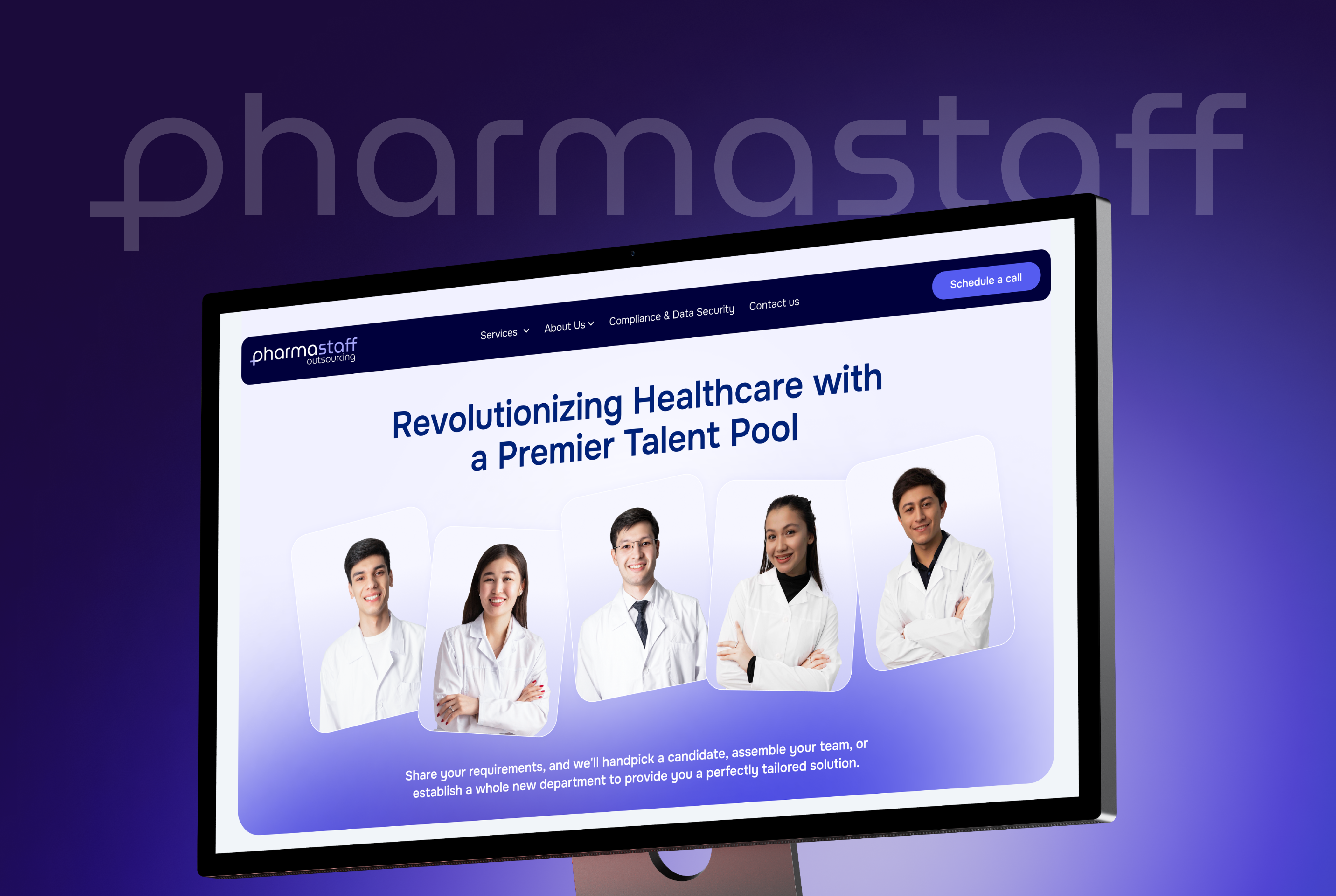 PharmaStaff - Expert healthcare outsourcing b2b web design health healthcare website design outsourcing pharmacy saas ux ui staff startup website
