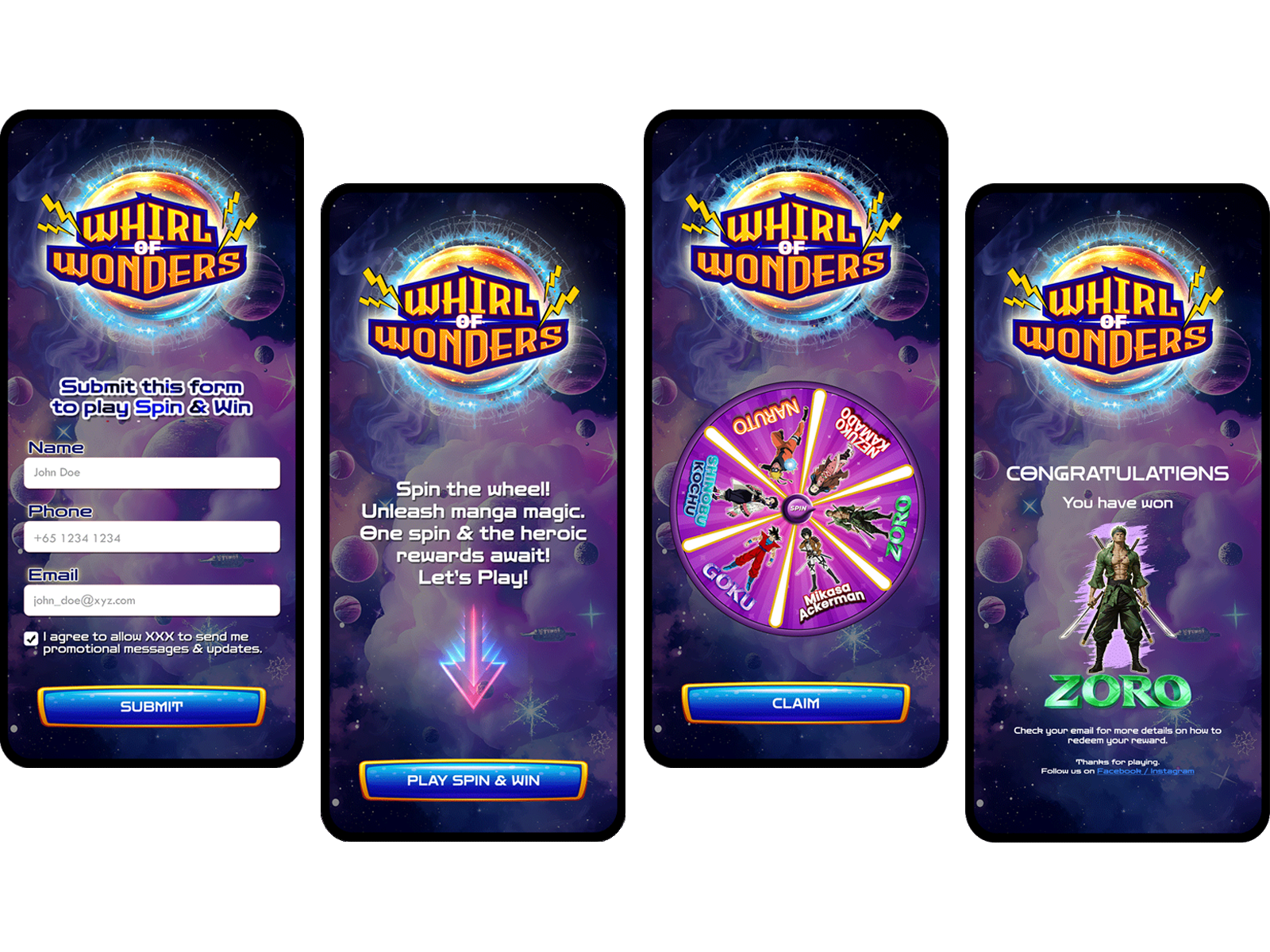 Whirl of Wonders : A Manga Inspired "Spin and Win" Game Journey branding customer engagement gamification reward management spin the wheel vouchermatic