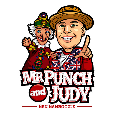 Mr.Punch & Judy artist branding cartoon character design england fun icon illustration logo mascot puppet streetartist vector