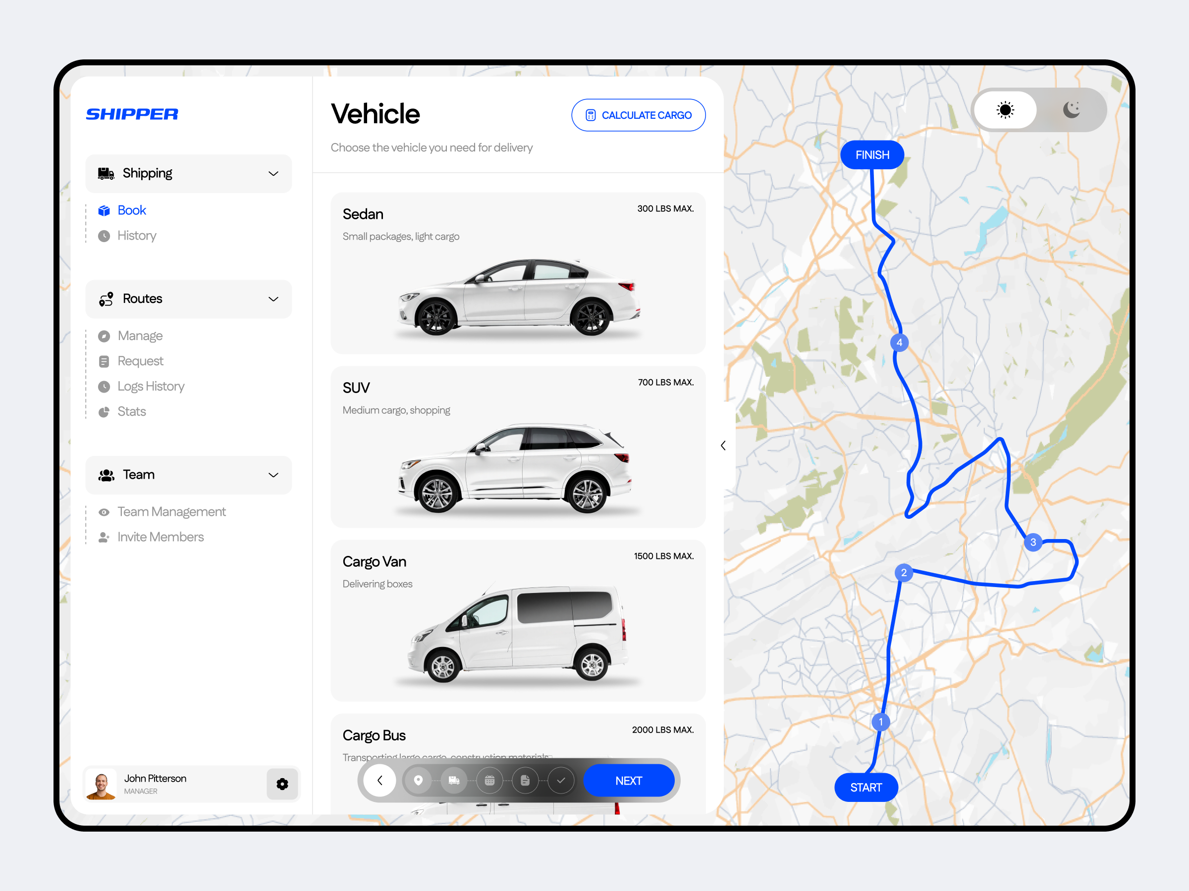 Example of Management Platform UI Design