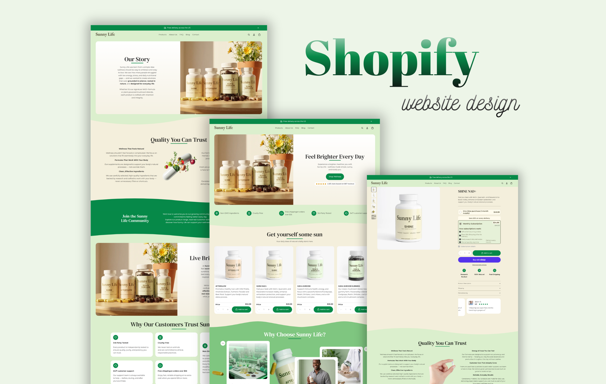 Figma to shopify - Supplements website design & Development branding custom shopify section design and development dropshipping e commerce figma design figma to shopify shopify shopify ai shopify development shopify store shopify theme shopify website design supplements design supplemets website ui development