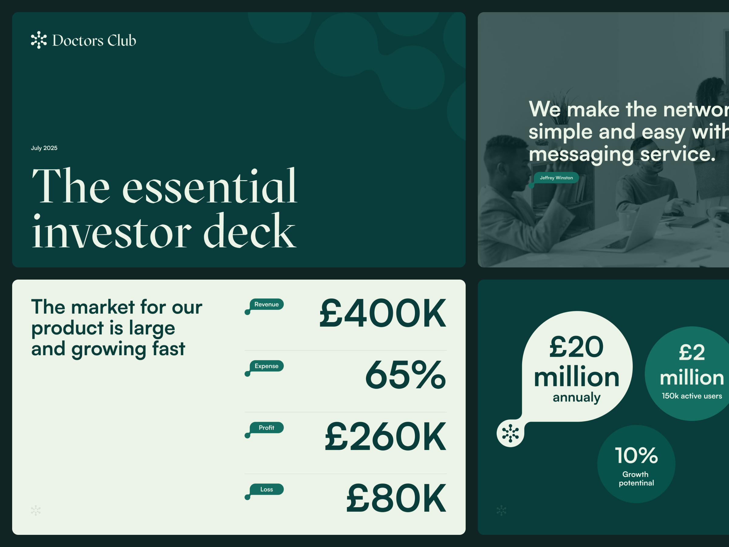 Doctors Club - Presentation deck branding club deck design doctor doctors club graphic design identity presentation presentation deck