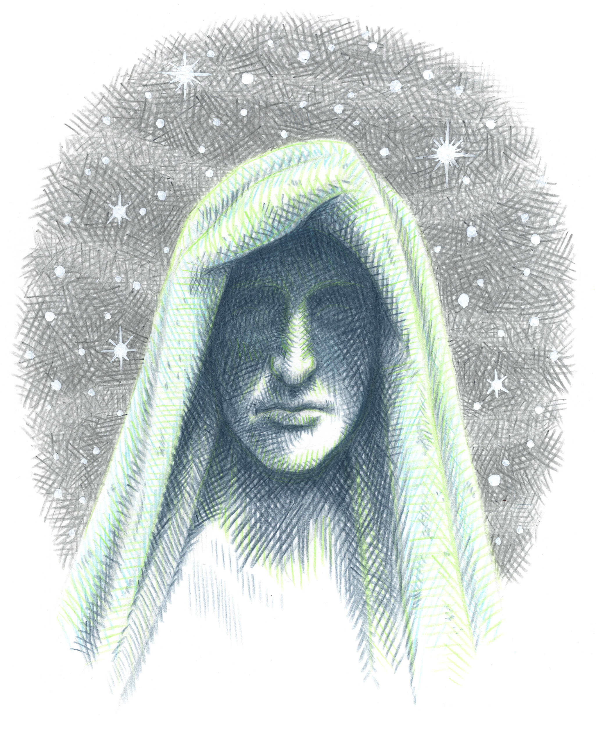 Eternal Echo art artist artwork drawing figurative hand drawn illustration ink portrait space