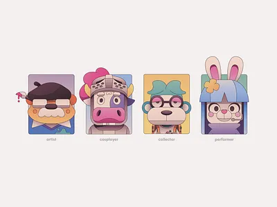 The Attendees character character design design flat gradient illustration illustrator minimal simple