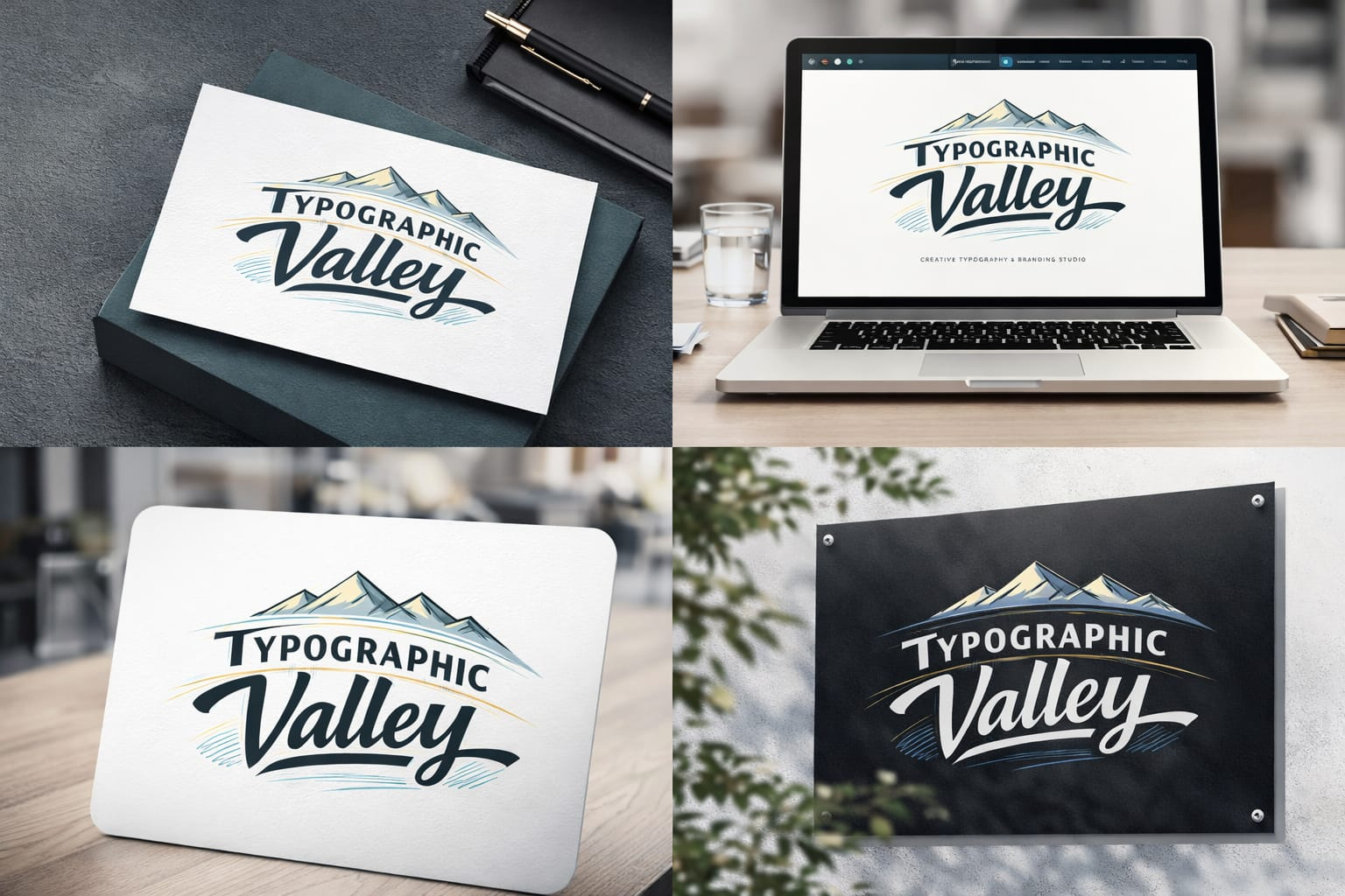 Premium Mountain Inspired Typography Logo Design branding design creative typography eco logo design logo designer portfolio logo inspiration mfdesignzone minimal branding modern brand identity mountain logo concept outdoor branding premium logo script typography logo startup logo design vector logo concept