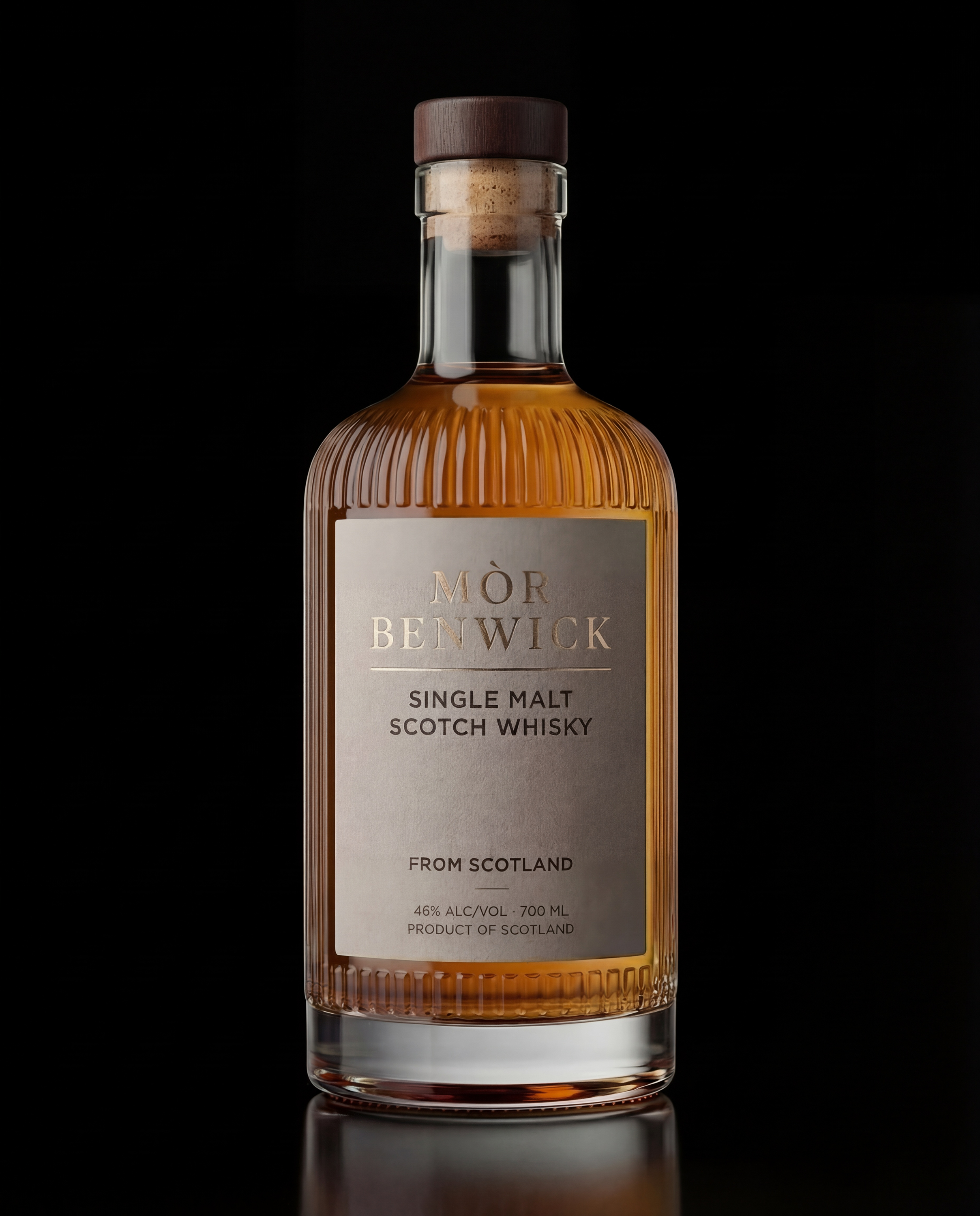 Premium whisky packaging design — Mòr Benwick alcohol packaging beverage packaging bottle design bottle label brand identity branding drinks branding embossing foil stamping graphic design label design logo design luxury branding packaging design premium packaging scotch whisky spirits packaging typography visual identity whisky packaging