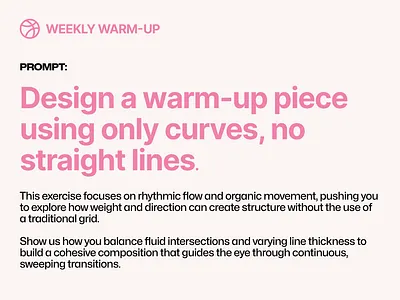 Design using only curves! dribbble warm up
