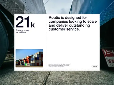 Routix | Landing page for logistic company landing page ui ux website website design