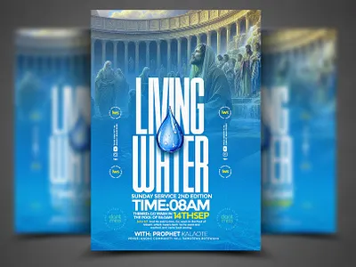 Living Water Church Flyer Designing christian church psd design church event flyer psd church flyer psd church poster psd living water church flyer psd living water church psd ministry flyer template religious flyer psd worship flyer psd