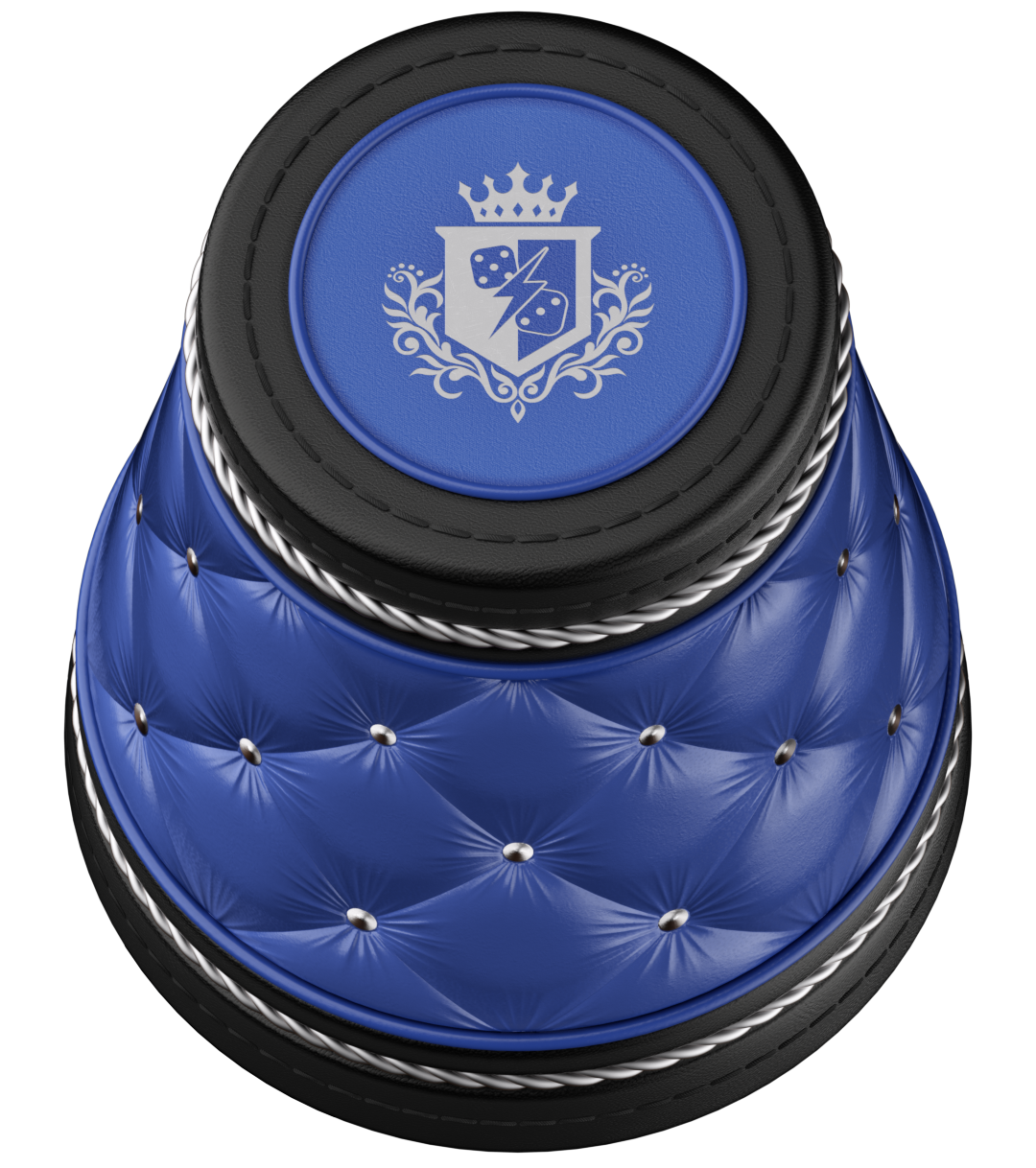 Dice Shaker Design - Game Logo 3d blue brand branding dice game digital art elegant exclusive game game art game design game icon icon illustration logo logotype mobile game noai render texture