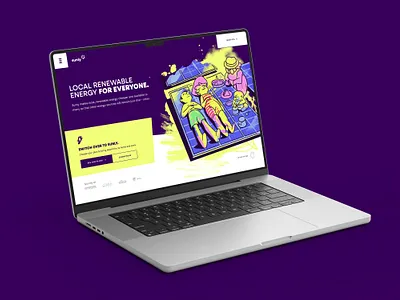 Sunly app bold design energy estonia illustration illustrations platform power product purple self service ui ux web website yellow