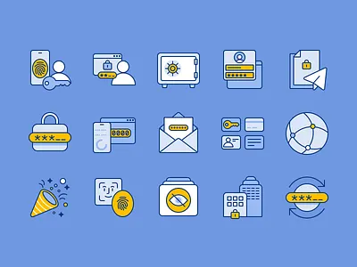 Bitwarden brand iconography bitwarden branding design figma graphic design icon iconography illustration illustrator pictogram protection safety spot illustration technology ui vector