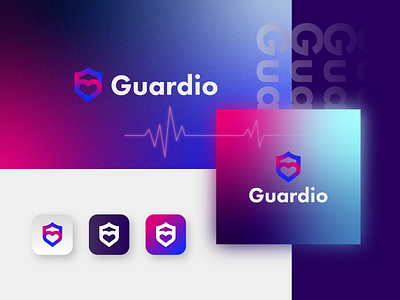 Guardio - Logo design for a ECG app graphic design logo