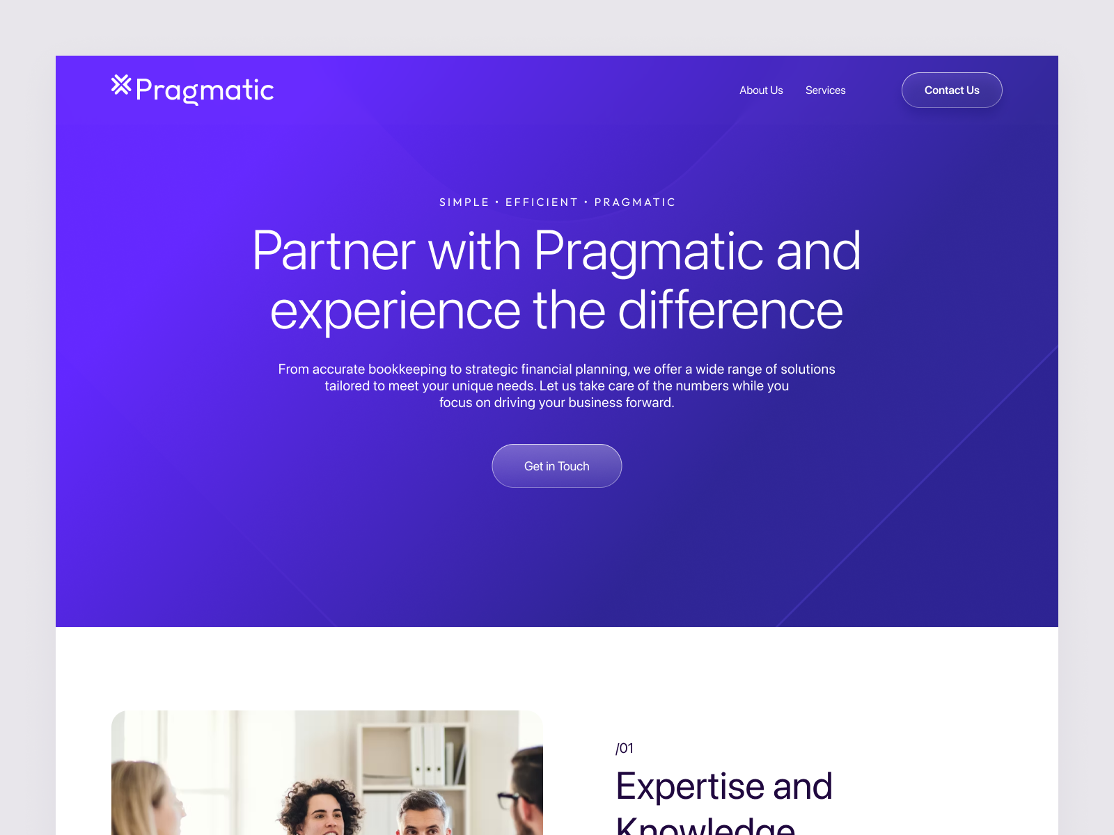 Example of Website Design (5 Pages)