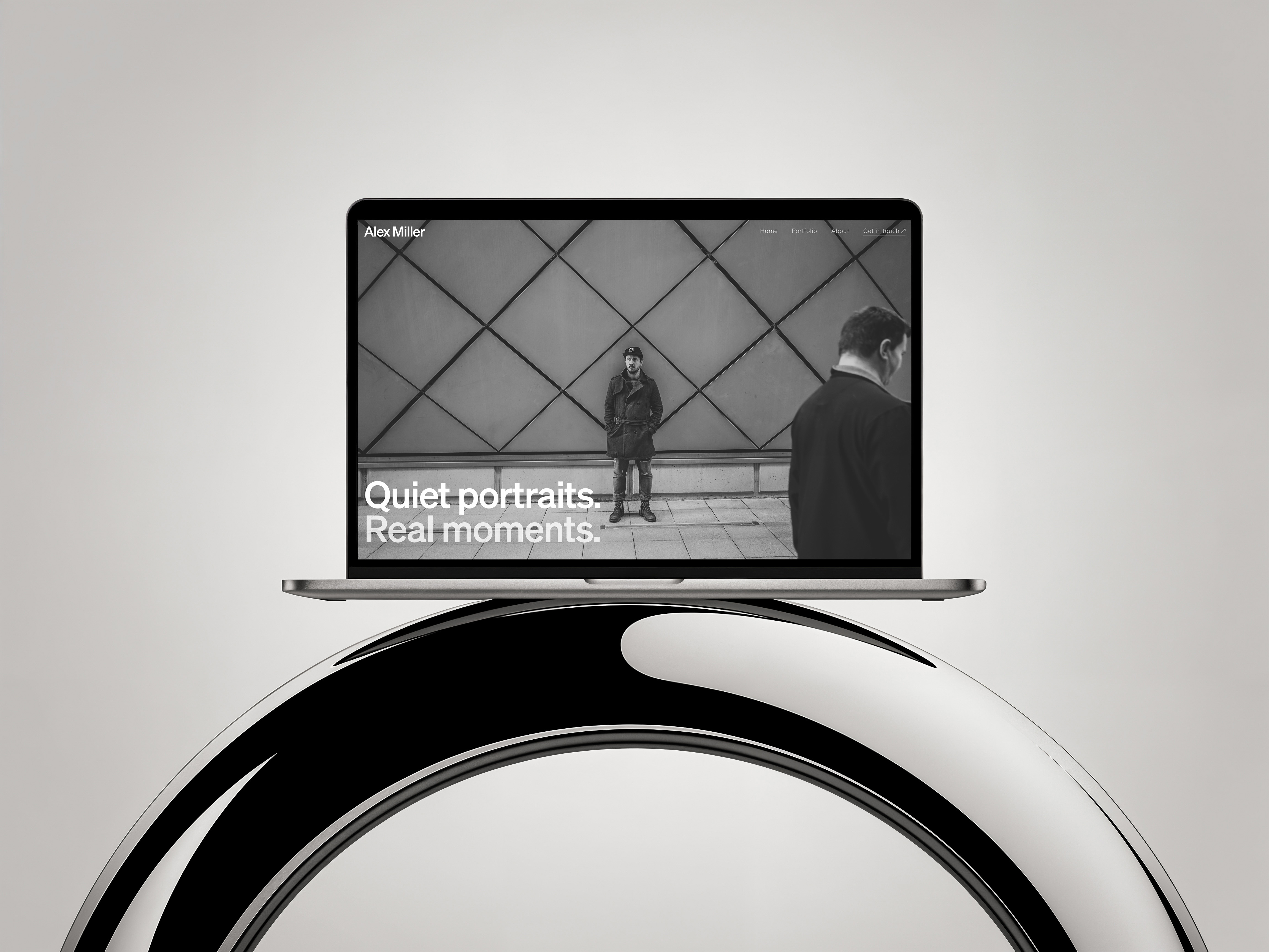 Photographer Portfolio - Website Concept art direction concept website dark interface editorial design minimal design photographer website portfolio website typography ui design web design