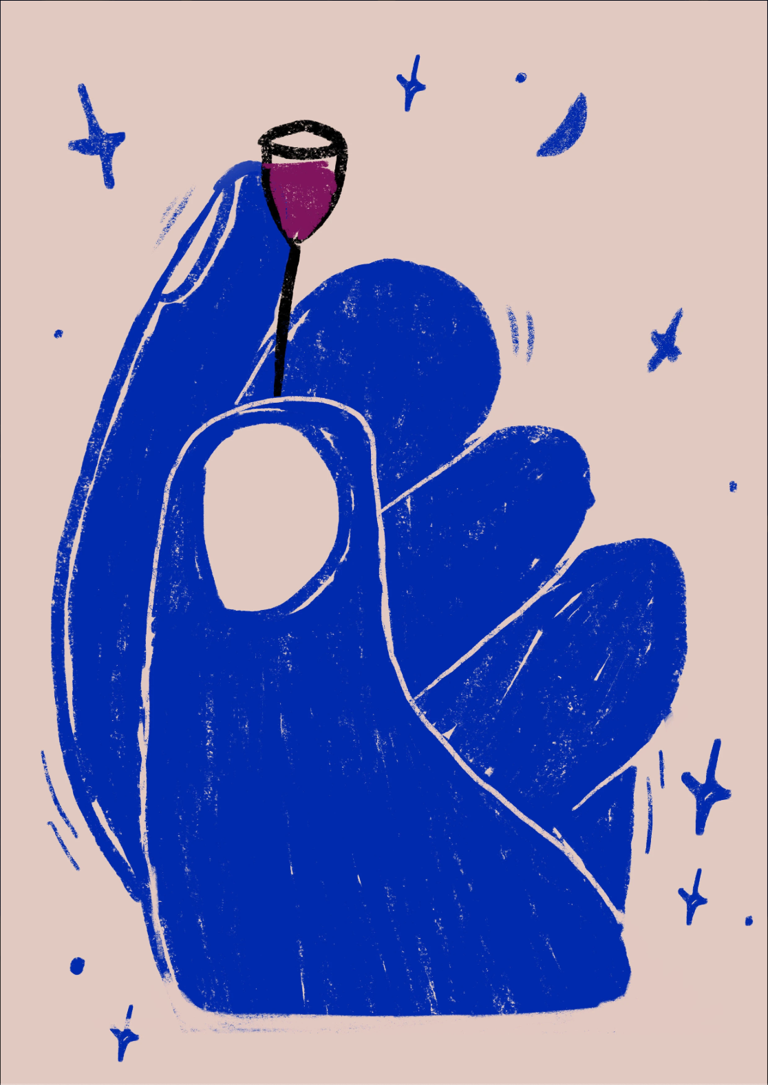 Vendimia night . illustration for poster art draw hand illustration procreate vector wine