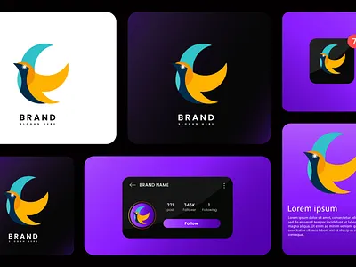 Flying bird Brand Logo flying bird logo brand