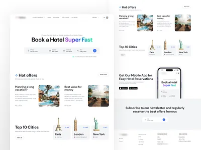 Travel & Hotel Booking website design figma homepage hotel saas travel ui uiux ux web webdesign