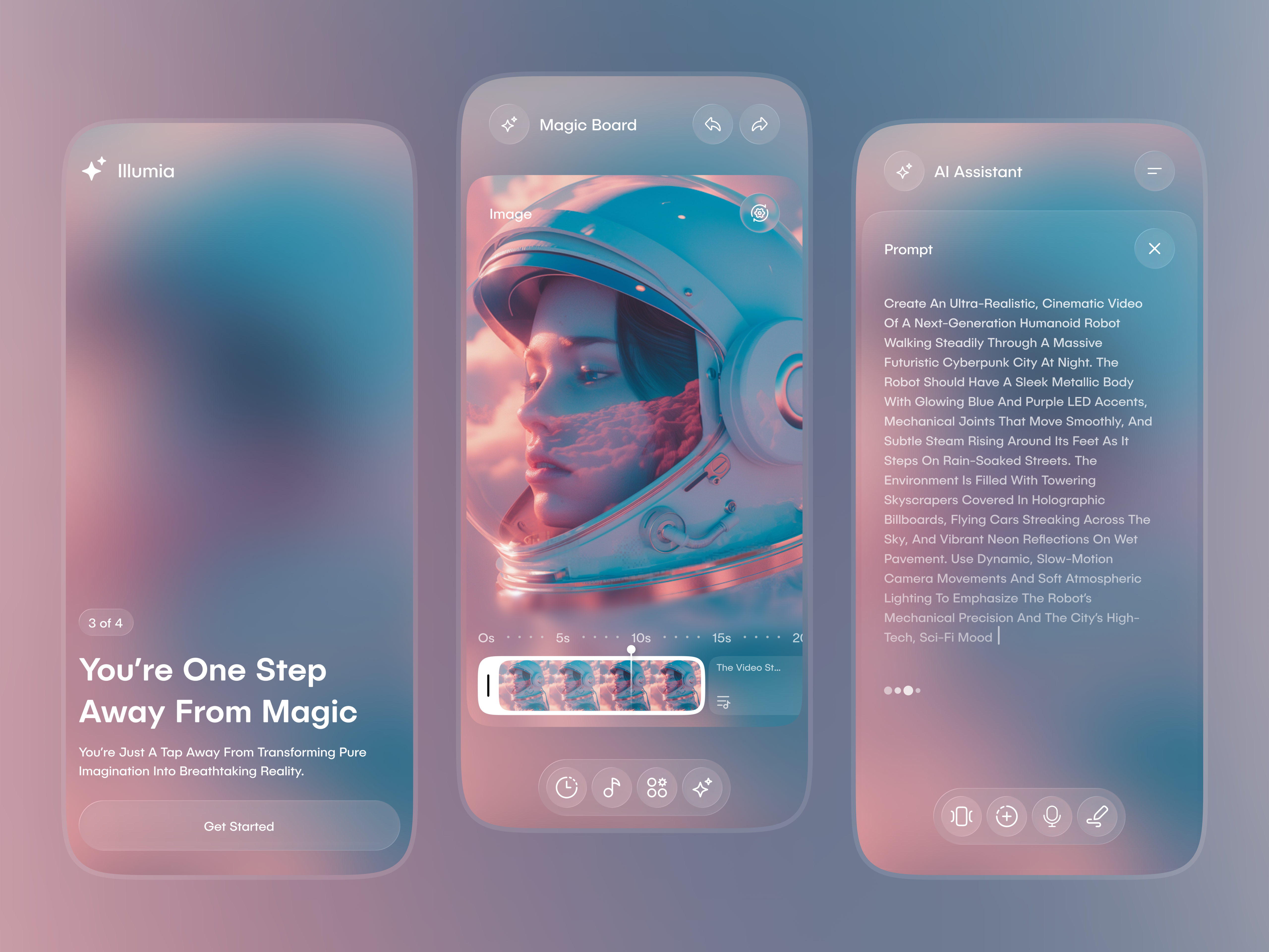 AI Video Generator Mobile App UI | Text to Video Creator ai app ai assistant ai prompt generator app app design content creator creator app mobile mobile app text to video uiux video app video editing video generator app video maker