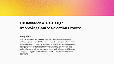 UX Case Study: Re-Design and Research Project adobe xd canva case study high fidelity prototype ux research