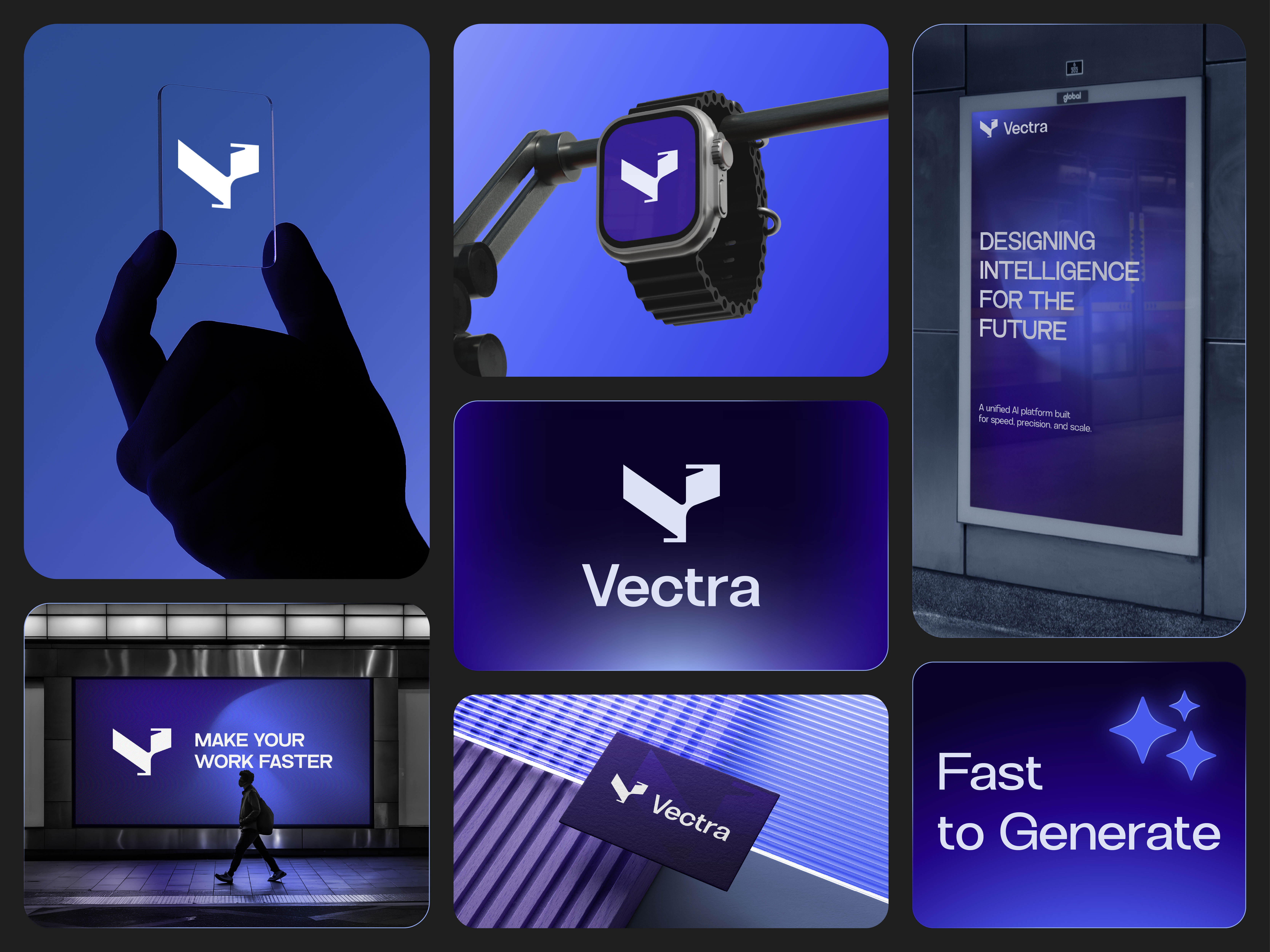 Vectra - Brand Design (Brand Identity) for AI-Platform App app brand brand identity branding company creative creative logo design digital graphic design logo logo design modern tech branding tech logo technology ui unique ux visual identity