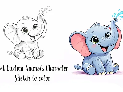 Custom Animals Character amazonkdp bookcover bookdesign booklayout childrenbookillustrations childrenbooks coloringbooks custombooks illustrations kidsbooks storybooks