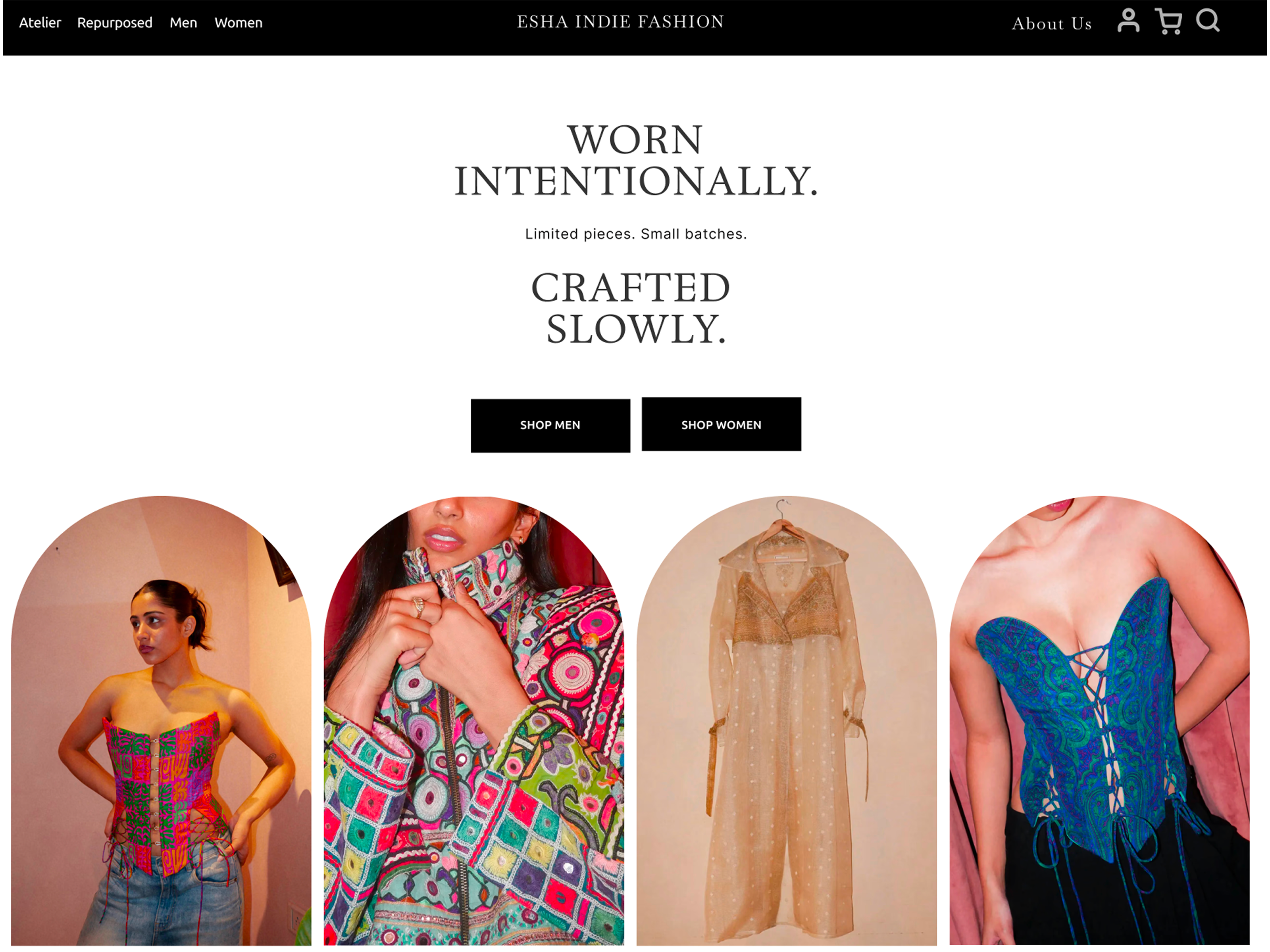 Esha Indie Fashion — Premium Editorial Landing Page bitcoin editorial fashion figma landing page minimalist ui ux