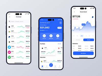 StockSpot - Stocks App bank finance invesment invest payment spend stock ui ui design