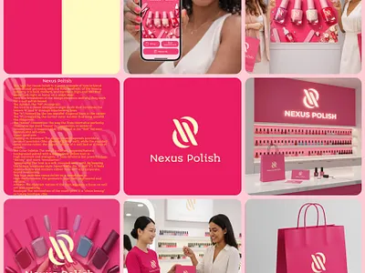 This logo for Nexus Polish girls graphic design logo motion graphics nail polish brand style