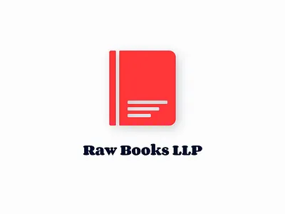 Raw Book Logo Design amazon kdp publishing brand identity branding figma free tool logo publishing industry red color responsive design saas startup