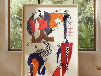 Abstract Collage art collage color contemporary creative creativity graphic design inspiration modern print