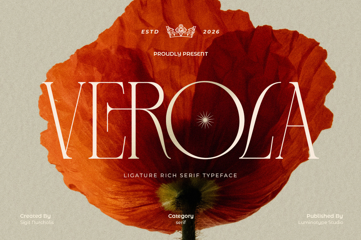 LT Verola – Rich Serif Ligature Typeface editorial elegant font serif
