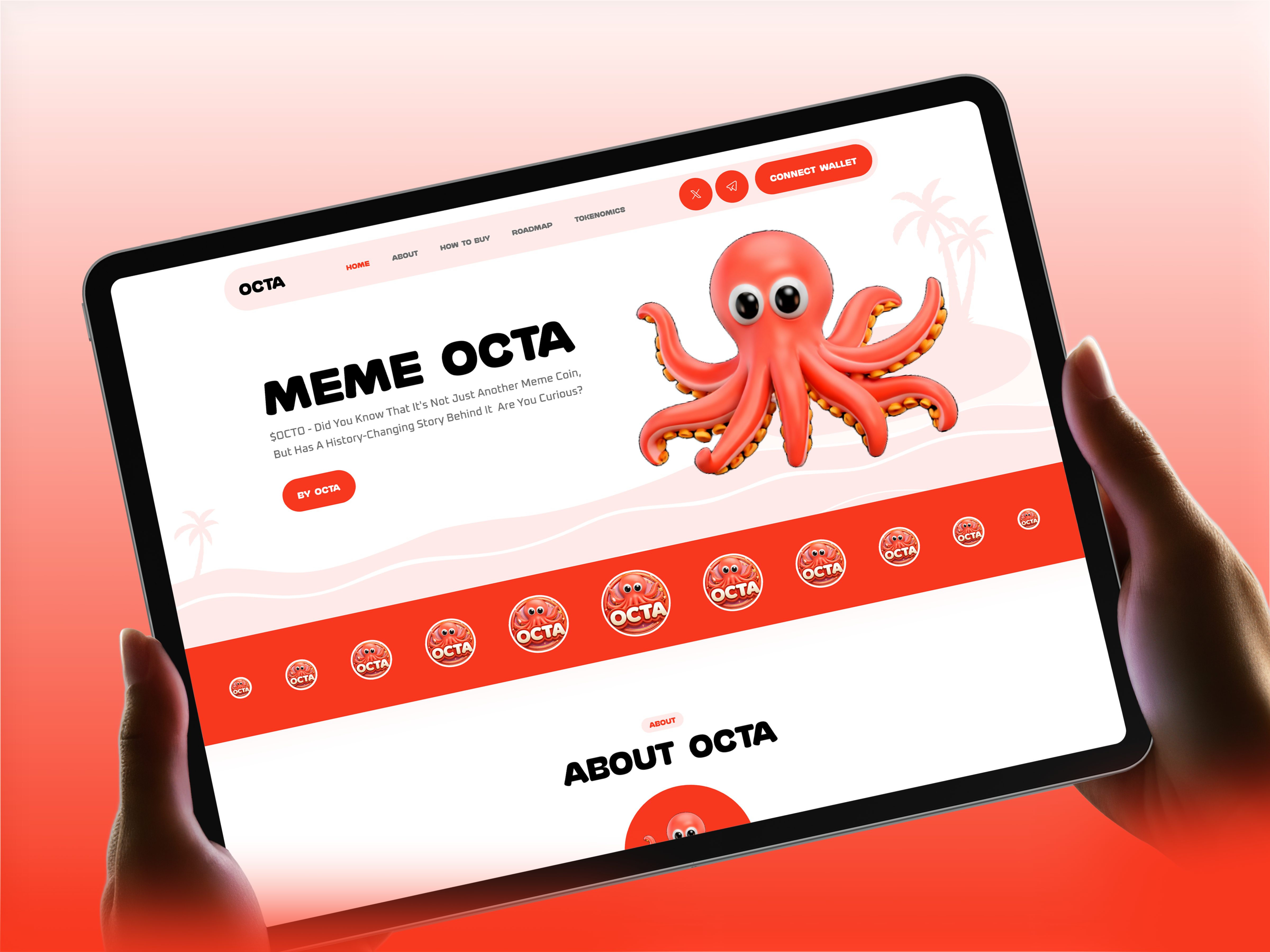 Pepe Coin Token - Meme Coin Token Website Landing Page Design. interface design landing page design meme coin website pepe coin website product design product design agency services startup services ui ux website design